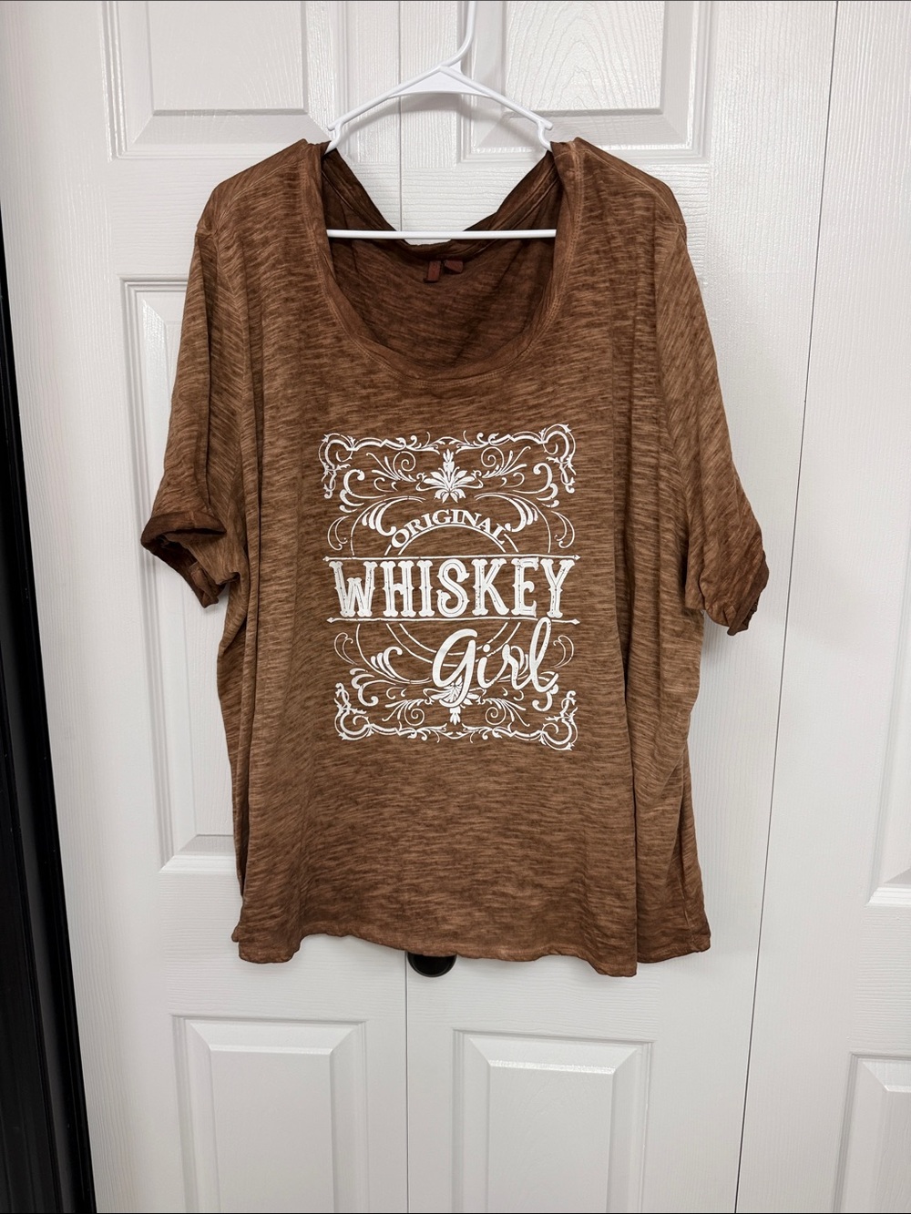 Cato Brown Short Sleeve Graphic 'Whiskey Girl' Tee